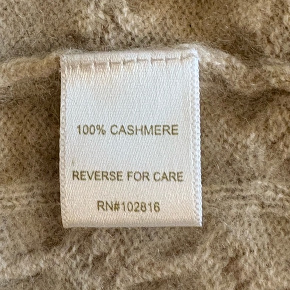 Garnet Hill Cashmere Cable Knit Open Cardigan - Picture 9 of 16